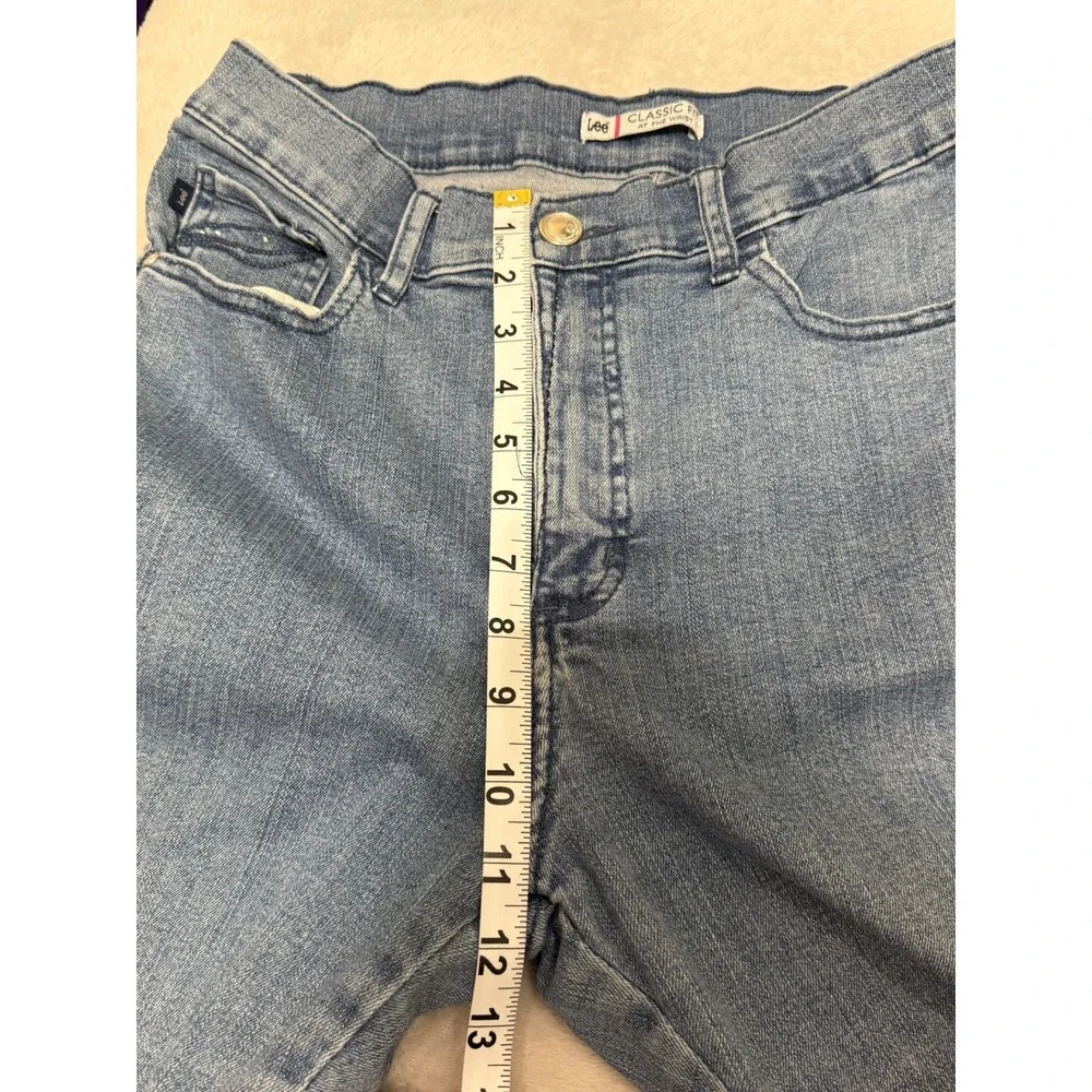 Lee Classic Fit At The Waist Womens Blue‎ Denim Jeans Pants